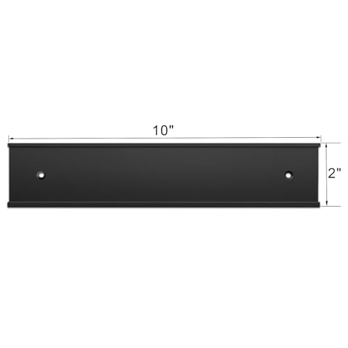 5Pack 2“ × 10” Aluminum Nameplate Holder For Wall or Door - color: Black