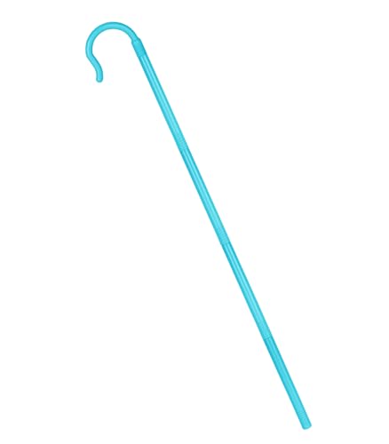 Servllcell Shepherd Staff Prop,Plastic Shepherd Hook Staff Stick Cane Costume Accessory,Halloween Staff Cosplay - color: Blue