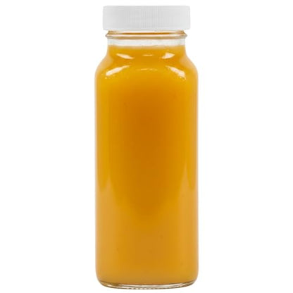 kitchentoolz 8oz Square Glass Juice Shot Bottle with Lid – 8 Pack 8 oz Milk Glass Bottles with Lids for Lunch Box, Airtight Reusable Drinking Jars for Smoothies, Yogurt, Kefir, Juice & Water - color: 8oz, style: 8 Pack
