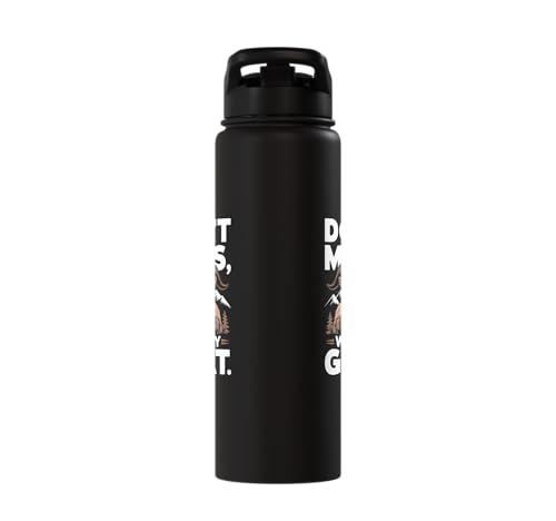 Don´t Mess With My Goat Cute Coat Pygmy Goat Farmer Stainless Steel Insulated Water Bottle - color: Black