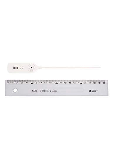 Pull-tite Plastc Security Seals Zip Ties Numbered,7.48",100pcs - color: White, size: 100pcs