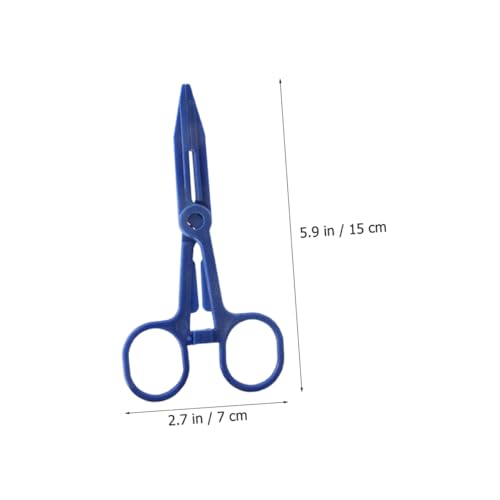 POPETPOP Umbilical Cord Clips Set Umbilical Nursing Clamps for Piglets Livestock Breeding Tools Whelping Kit with Scissors Non-Slip Serrated Clamp for Newborn Piglets 5.90 X 2.75 X 0.39 in