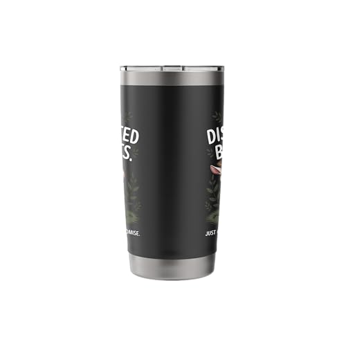 Easily Distracted by Goats Cute Coat Pygmy Goat Farmer Stainless Steel Insulated Tumbler - color: Black