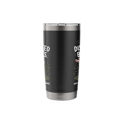 Easily Distracted by Goats Cute Coat Pygmy Goat Farmer Stainless Steel Insulated Tumbler - color: Black