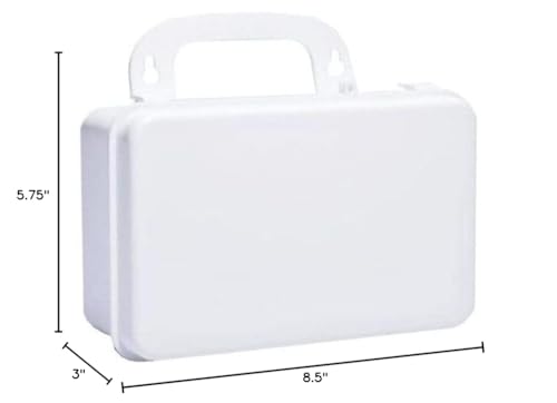 Kemp USA 10 Capacity Unit Plastic First Aid Kit Box with Weather-Resistant Gasket Empty Mountable Medical Storage Case Durable Living Hinge & Secure Clasps (Small) - size: Small