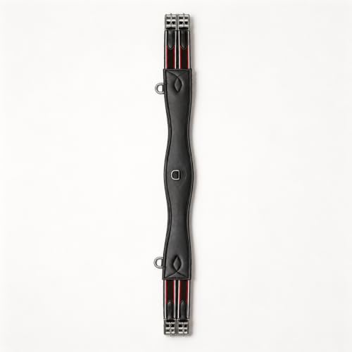 Anatomical Leather English Girth – Double Elastic Steel Buckles - size: 110