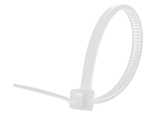 Secure 4 Inch Natural 18 lb Miniature Nylon Cable Tie - 100 Pack - color: Natural, size: 4 Inch