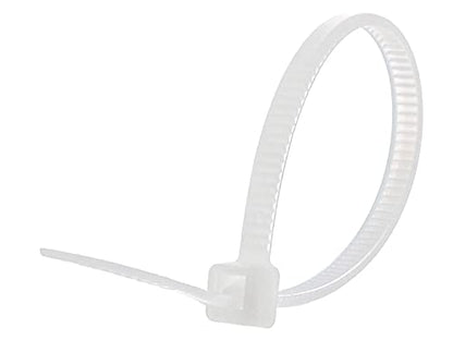 Secure 4 Inch Natural 18 lb Miniature Nylon Cable Tie - 100 Pack - color: Natural, size: 4 Inch