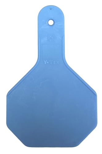3 Star All American Y-Tex Cow Eartags (25ct) Blank Identification Cattle Blue