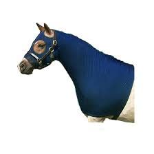 for Horses XXS Solid Zipper Stretch Hood - Navy