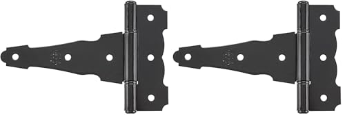 National Hardware N109-041 SPB841 Ornamental T Hinge in Black,4 Inch (Pack of 2) - size: 1 Count (Pack of 2)