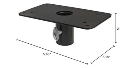 Mounting Plate Flange Top with Hole for 1-inch Outer Diameter Pole