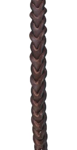 CHALLENGER Horse Western 8 Feet Leather Braided Leather Split Reins 66RT49 - color: Brown