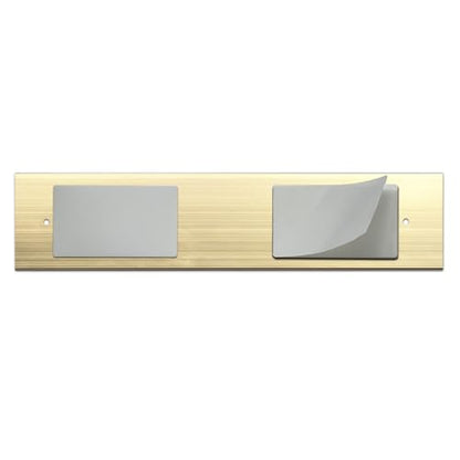 SINYUDUN 10 Pack 2” x 8”Aluminum Name Plate Holders for Door or Wall - color: Gold