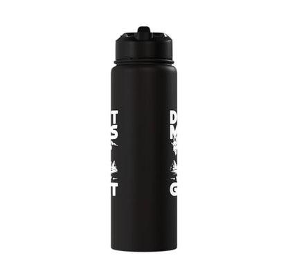 Don´t Mess With My Goat Cute Coat Pygmy Goat Farmer Stainless Steel Insulated Water Bottle - color: Black