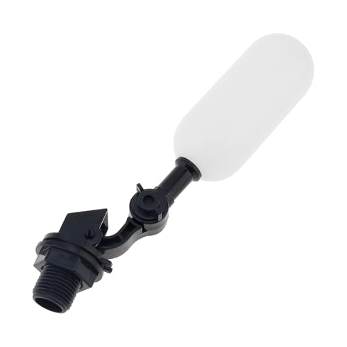 Float Valve, 2 Pcs 1/2 inch Water Level Control Adjustable Arm Automatic Fill Water Valve for Livestock Water Trough, Aquariums with Tape