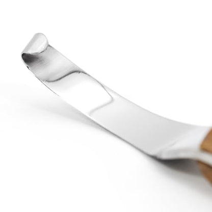 Jeffers Horse Hoof Knife for Hoof Trimming and Cleaning, Farrier Tool with Walnut Handle & Stainless Steel Blade, Grooming Kit Accessory for Horses, Ponies, Livestock - Right Hand Use