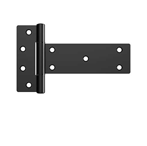 National Hardware Industrial Gate T-Hinges, 6 in, Steel, 2-Pack, Black