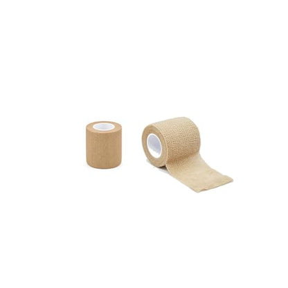 Self Adhesive Bandage Wrap, 2 Pack 2 Inch x 5 Yards Cohesive Tape, Elastic Wrap for Sports Injury, Athletic Training, First Aid, Animals (Skin Color)
