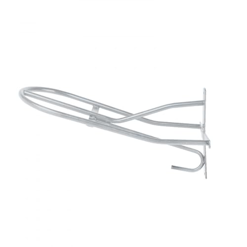 HORZE Wall Mounted Saddle Rack | Bridle Hook Included - Silver - One Size - color: Silver