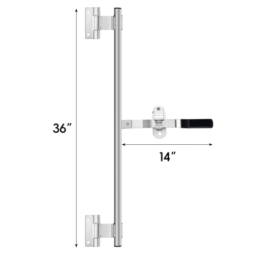 Hicarer Silver Cam Bar Enclosed Lock Trailer Zinc Plated, Silver, 36 Inch - color: Silver, size: 36 Inch