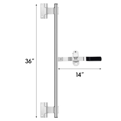Hicarer Silver Cam Bar Enclosed Lock Trailer Zinc Plated, Silver, 36 Inch - color: Silver, size: 36 Inch
