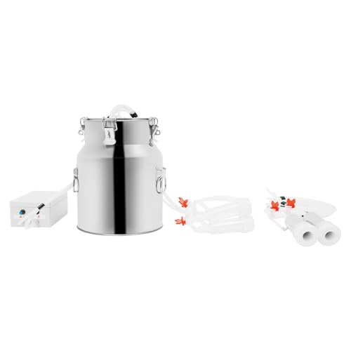 Miking Machine, 2in1 Electric Automatic Pulsation Vacuum Milker, 3/5/10/14l Portable Milker for Cows and Sheep (14 L) - size: 14 L
