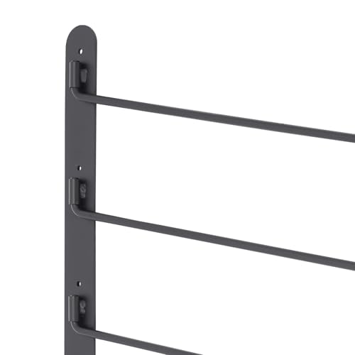 180° Swivel Saddle Blanket Rack Set of 2 – Heavy Duty Wall Mounted Organizer, Holds 6.61 lbs per Rod – Rotating Design for Horse Tack, Towels, Bags, Scarves – Black,6 Rods
