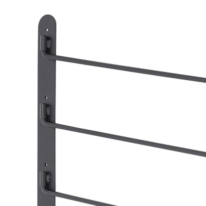 180° Swivel Saddle Blanket Rack Set of 2 – Heavy Duty Wall Mounted Organizer, Holds 6.61 lbs per Rod – Rotating Design for Horse Tack, Towels, Bags, Scarves – Black,6 Rods