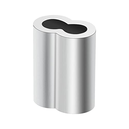 1/4 Aluminum Ferrules, Crimping Loop Sleeves 30PCS, Wire Rope Crimps | Aluminum Crimp Sleeves For Cable Ferrule And Wire Rope Connections. 1/4 Wire Rope Sleeves For Crimping Applications. - size: 1/4" (30PCS)