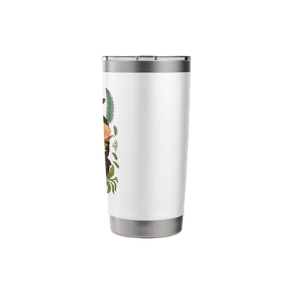 cute baby coat flower Stainless Steel Insulated Tumbler - color: White