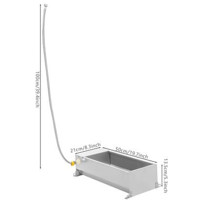 Automatic Horse Waterer, Self Filling Livestock Water Trough w/Float Valve & Water Hose, 304 Stainless Steel 3 Gallon Horse Water Trough Auto Fill Outdoor Water Bowl for Dogs,Cows,Calf,Goats