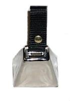 Dog Collar Cow Bell - color: Nickel, size: 5) Large (2" H x 2 1/4" W)