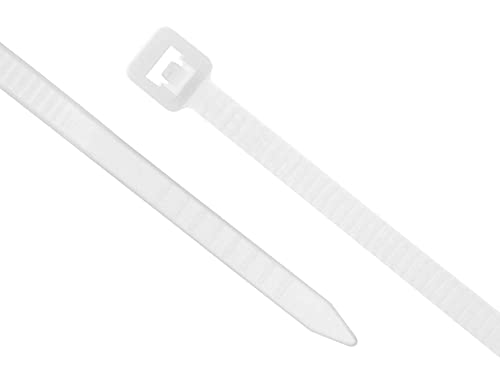 Secure 4 Inch Natural 18 lb Miniature Nylon Cable Tie - 100 Pack - color: Natural, size: 4 Inch