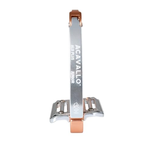 Acavallo Alupro Junior Stirrups, One Size, Black, Set of 2 - color: Rose Gold