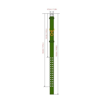 Canvas Cattle Collar, Adjustable Farm Animal Neck Strap with Metal Pin Buckle, Dark Green, S/M/L Size Options(M) - size: M