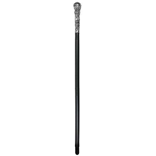 Antique Silver Costume Walking Cane - Vintage Prop Stick Dress Pimp Canes