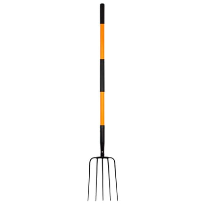 VNIMTI Pitch Fork for Gardening, 5 Tine Pitchfork Heavy Duty with Fiberglass Handle, 58 Inches