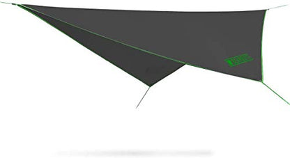 Bear Butt Hammock Rain Fly & Camping Tarp - 11 x 9 ft Ultralight Waterproof Tarp for Hammock & Tent Camping - Easy to Set Up - color: Green