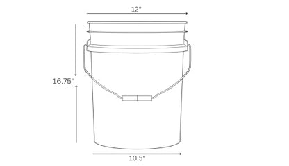 House Naturals 6 Gallon Large Blue Food Grade Plastic Bucket Pail with Air Tight Screw on Lid (Pack of 3) Made in USA pails