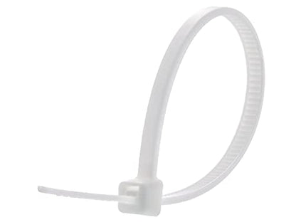 Secure 4 Inch White 18 lb Miniature Nylon Cable Tie - 100 Pack - color: White, size: 4 Inch