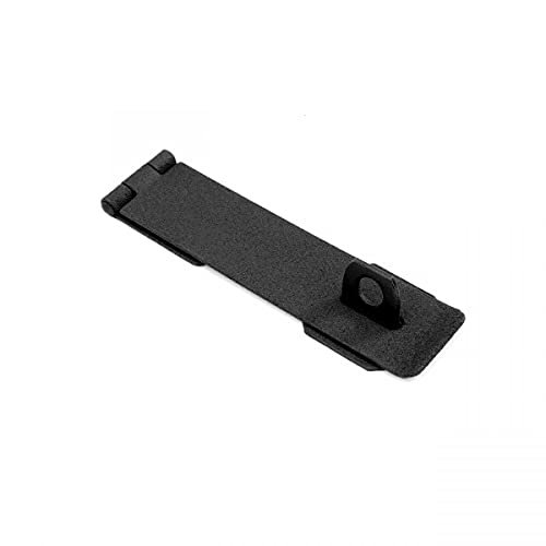 Renovators Supply Manufacturing Door Lock Latch 6 1/4 in. Black Wrought Iron Hasp Latch Garage Barn Door Lock with Mounting Hardware - color: Black 6.25 inch, size: Pack of 1