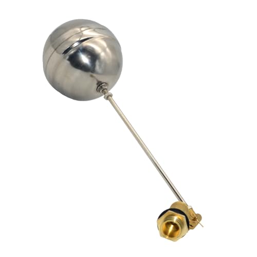 VARMHUS 304 Stainless Steel Male Thread Float Ball Valve, Brass Automatic Water Level Control for Stock Tank, Pool, and Water Tank Applications (1/2inch) - size: 1/2inch