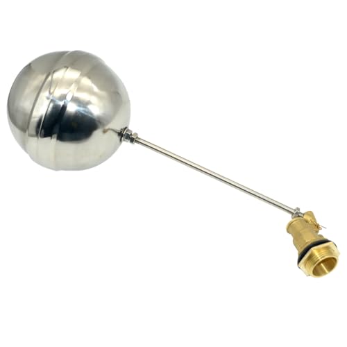 VARMHUS 304 Stainless Steel Male Thread Float Ball Valve, Brass Automatic Water Level Control for Stock Tank, Pool, and Water Tank Applications (1inch) - size: 1inch