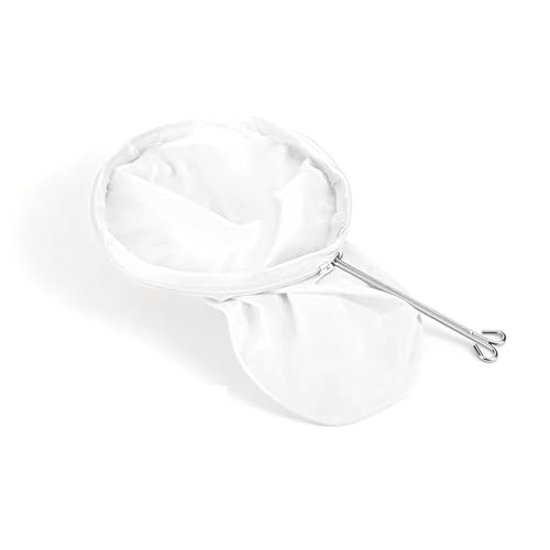 Ultra Fine Mesh Strainer Bags, Cheese Cloth Bag For Straining,Reusable Mesh Filter Bags with Stainless Steel Handle Frame for Filter NutMilk, Coffee, Milk, Butter, Juices and Fresh Cheese (Small Size)