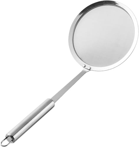 Stainless Steel Fine Mesh Strainer Spoon - Strainer Fine Mesh Skimmer | Beyond Draw Mesh Strainer, Cooking Food Strainer Ladle For Skimming Grease And Foam For Soybean Milk, Juices