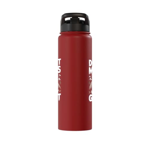 Don´t Mess With My Goat Cute Coat Pygmy Goat Farmer Stainless Steel Insulated Water Bottle - color: Red