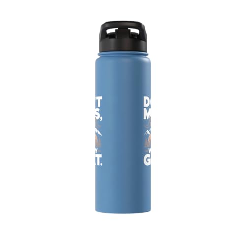 Don´t Mess With My Goat Cute Coat Pygmy Goat Farmer Stainless Steel Insulated Water Bottle - color: Light Blue