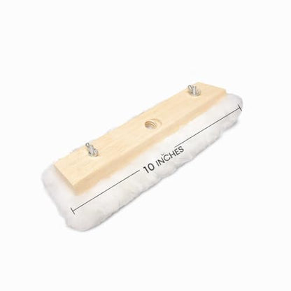Tru-Lamb 10" Lambskin Floor Applicators (3-Pack) – 100% Natural Lambswool Applicator for Polyurethane, Stain, Wax & Floor Finish – Professional Lint-Free Applicator for Hardwood Floors