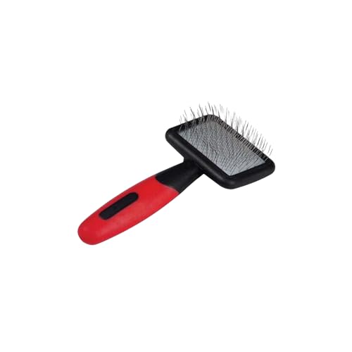 Ryan's Pet Supplies Paw Brothers Mini Pin Tiny Flat Slicker Brush for Dogs, Professional Grade, Stainless Steel Pins, Flexible Head, Comfort Grip, Mini Size, 4.75" x 2.25" x 1.5" - style: Mini Soft Pin Slicker Brush